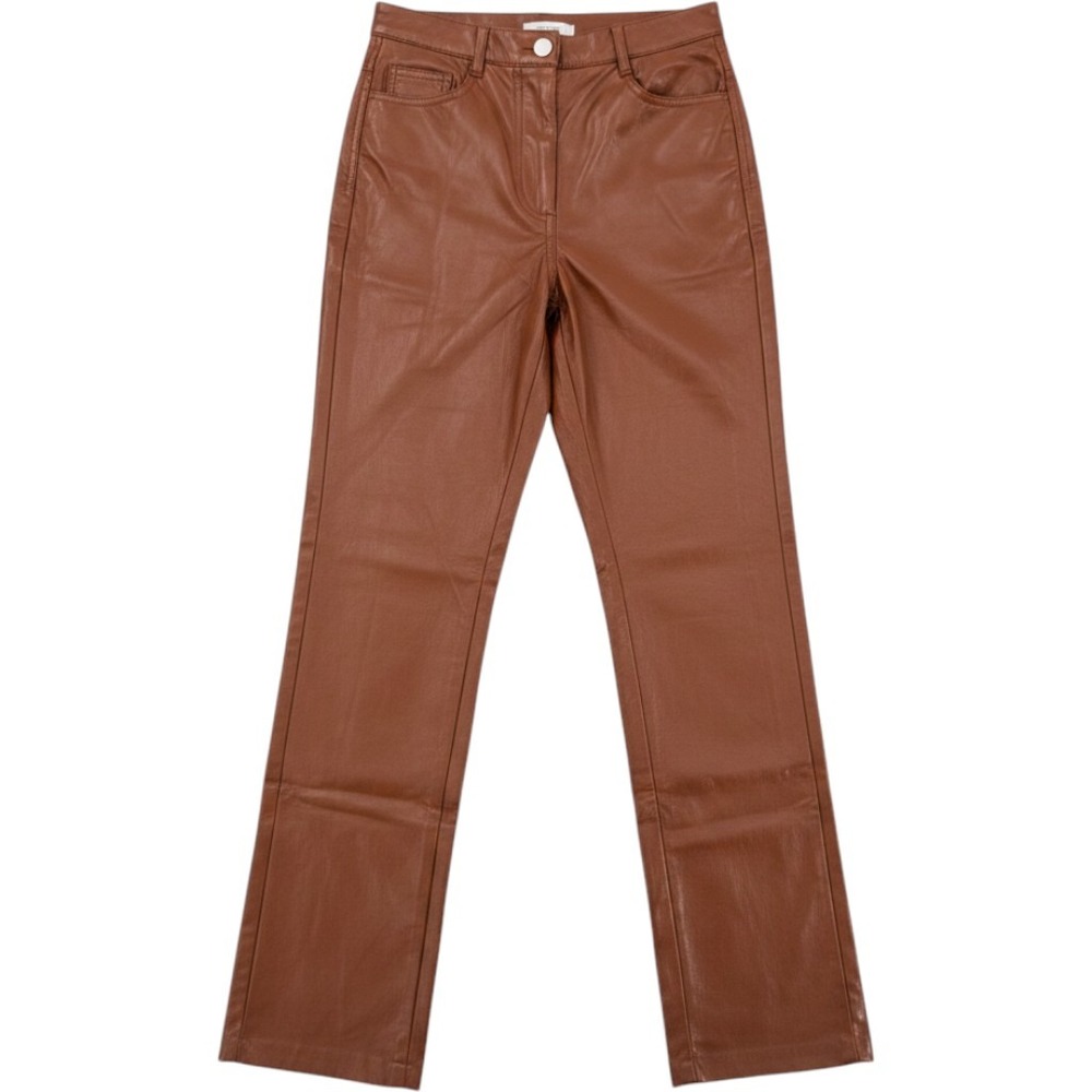 Wilfred Aritzia Melina Pant Womens Size 00 Brown High Rise Straight Leg